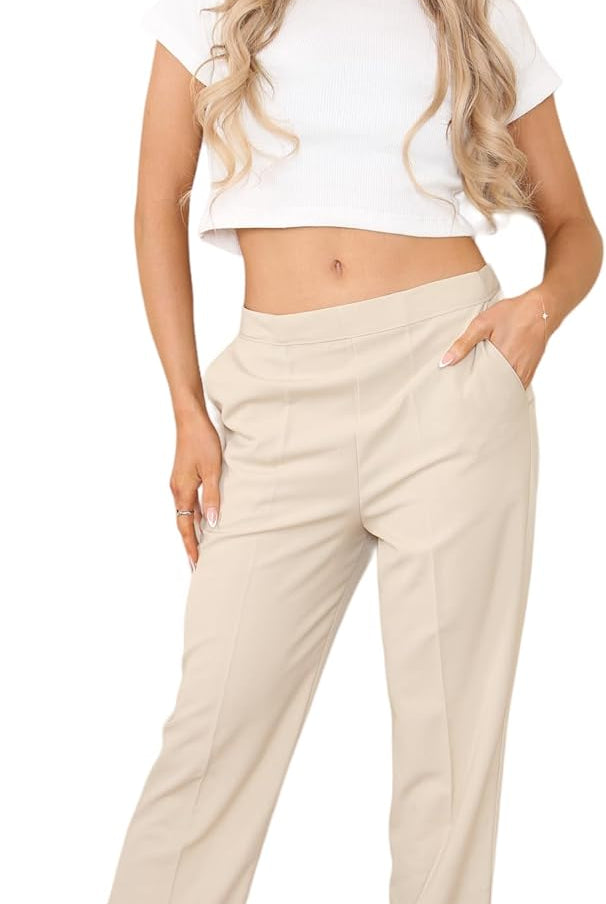 Half Elasticated Pocket Trouser Trousers WearAll Stone 8 25