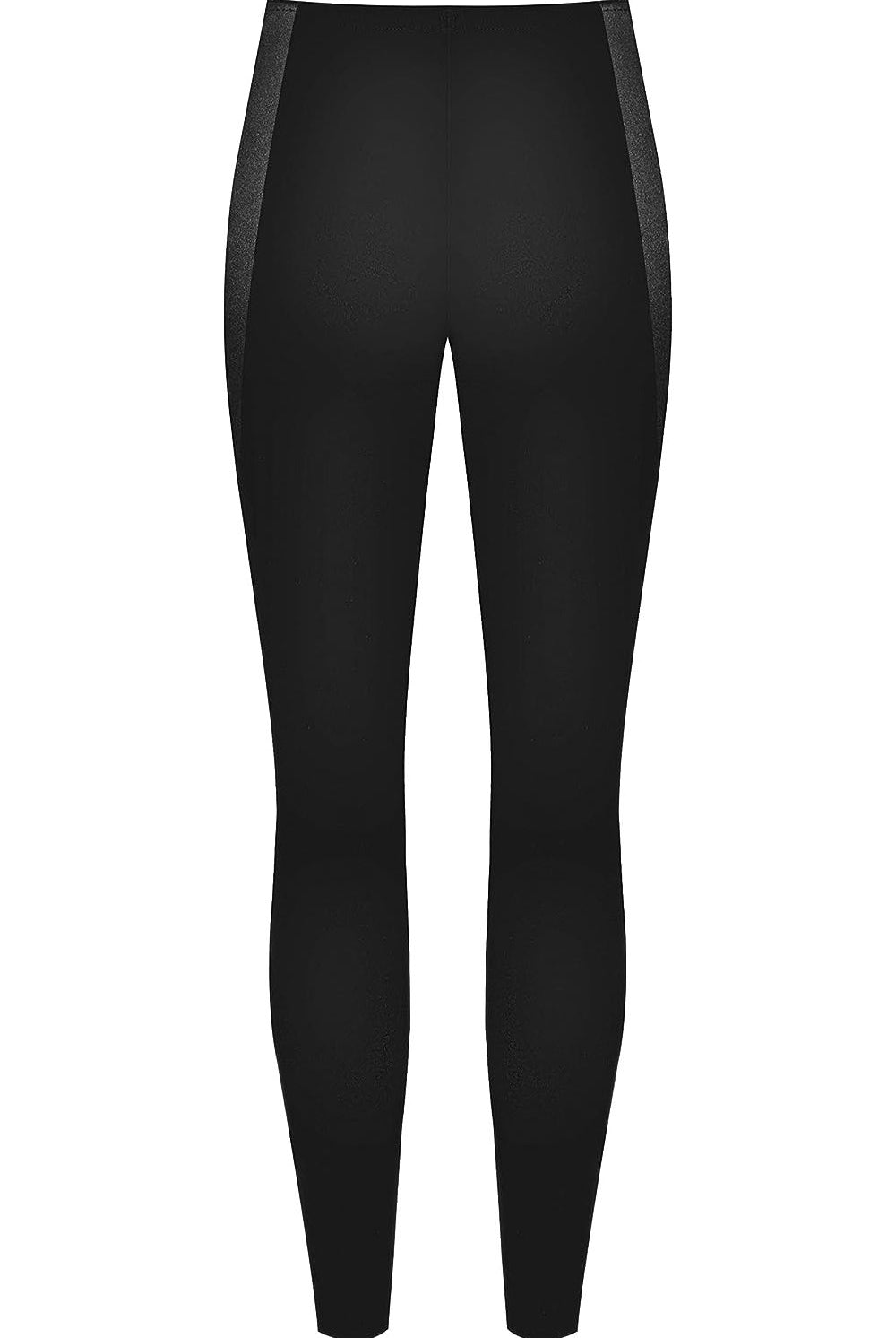Wet Look Print Side Stripe High Waist Leggings Leggings WearAll