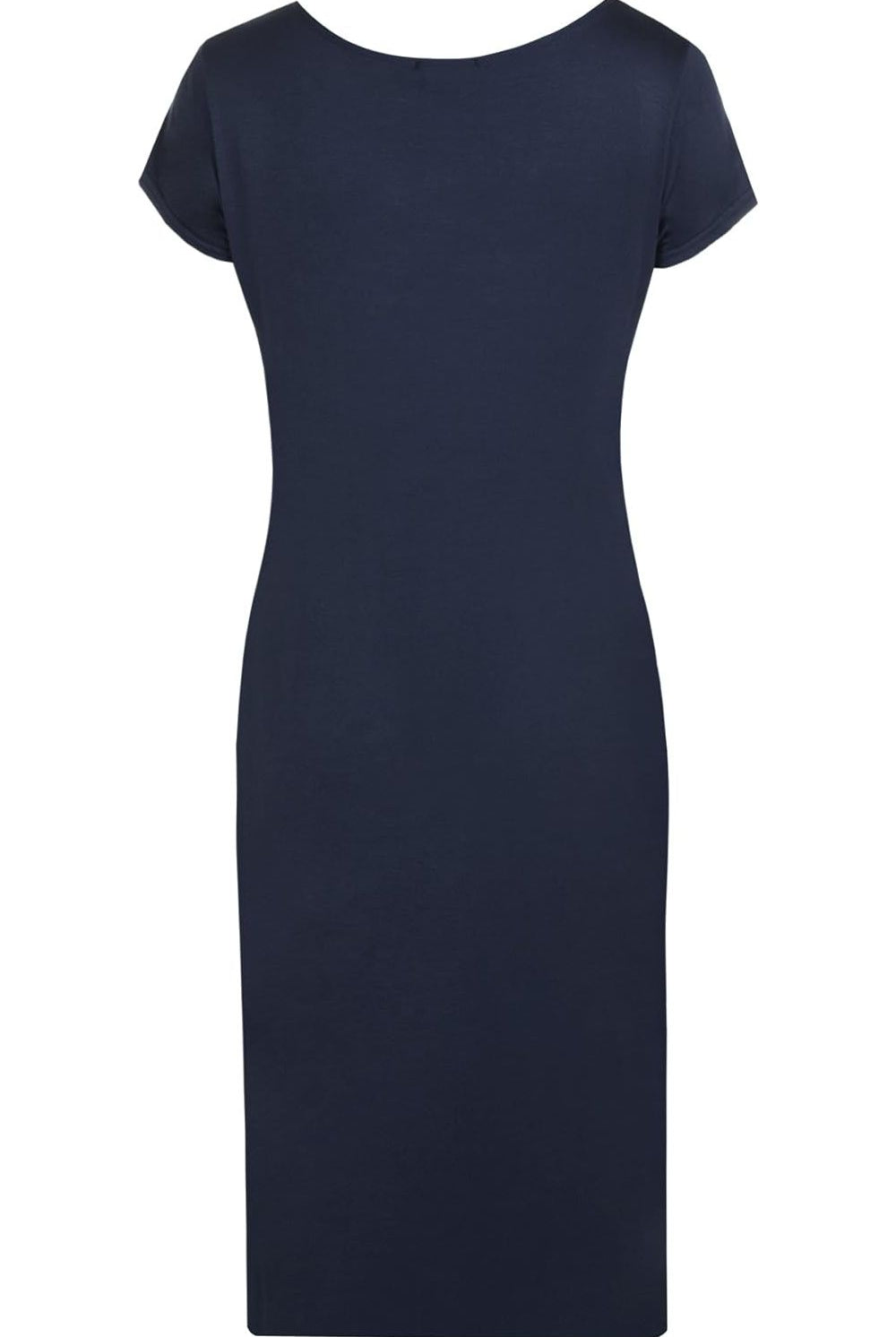 Plain Short Sleeve Jersey Midi Dress Dress WearAll