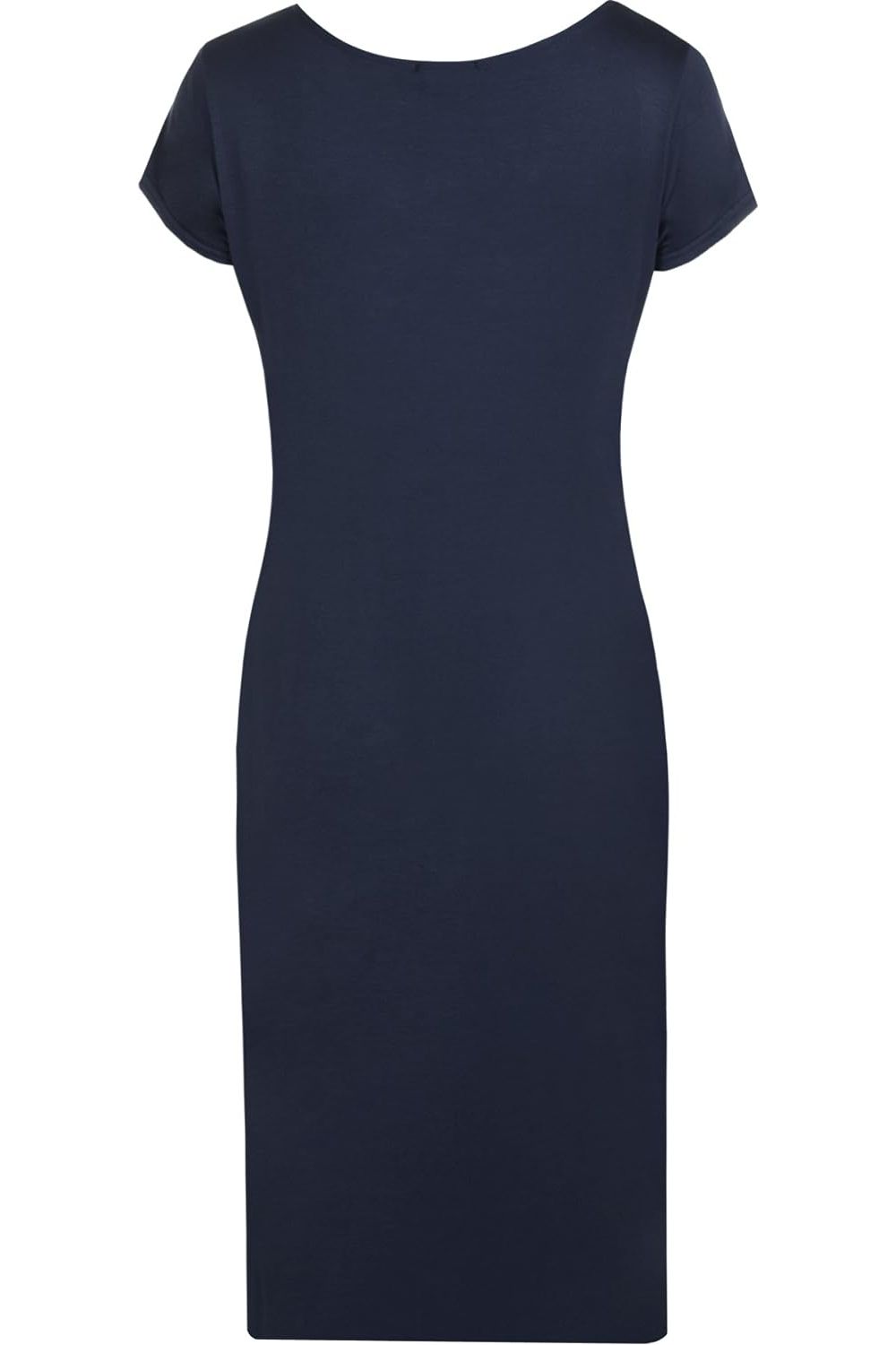 Plain Short Sleeve Jersey Midi Dress Dress WearAll