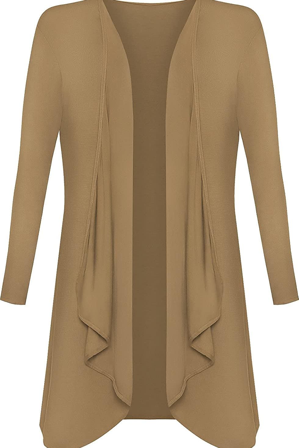 Open Waterfall Cardigan cardigan WearAll Mocha 16-18