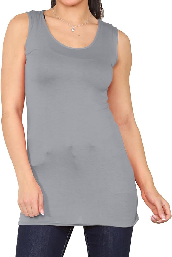 Scoop Neck Sleeveless Vest Top Top WearAll