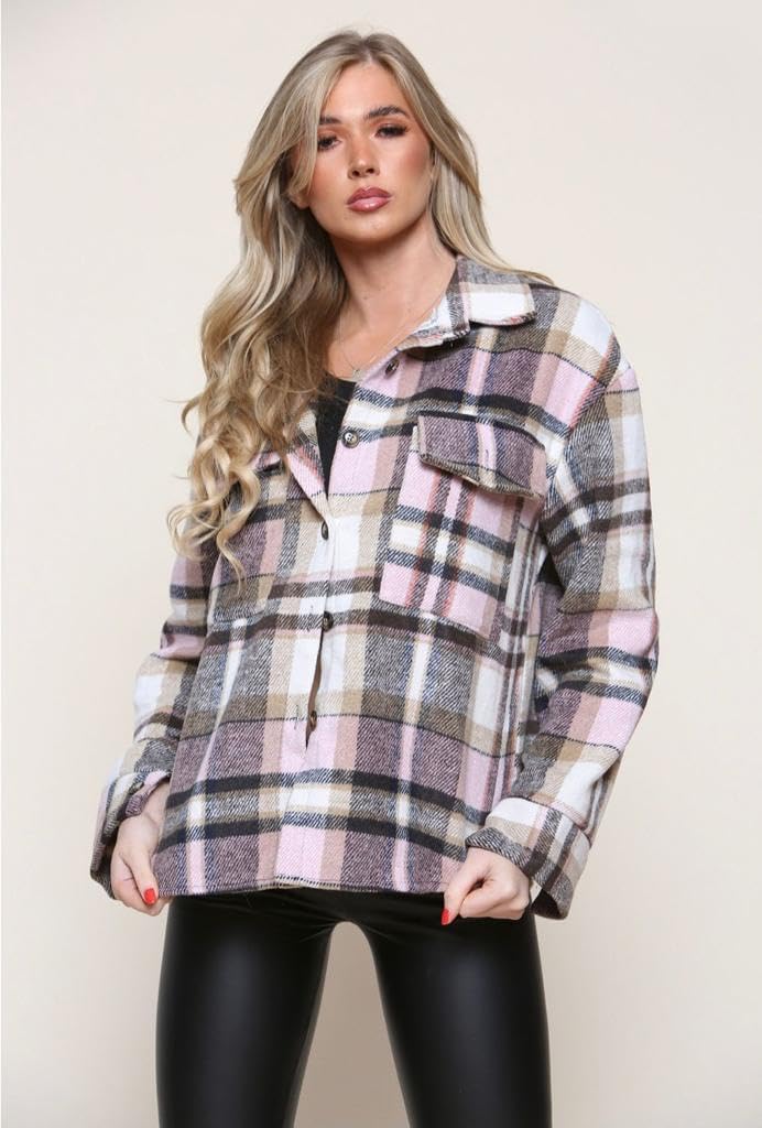 Checked Shirt Boyfriend Shacket Casual Jacket Jacket WearAll
