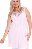 Stud Stretch Scoop Neck Top Tops WearAll