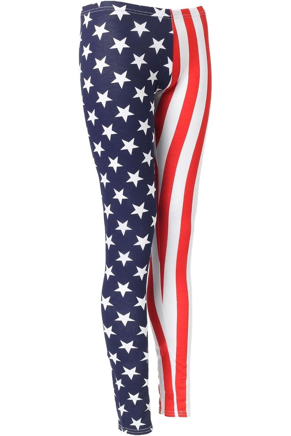 USA Flag Print Leggings Leggings WearAll