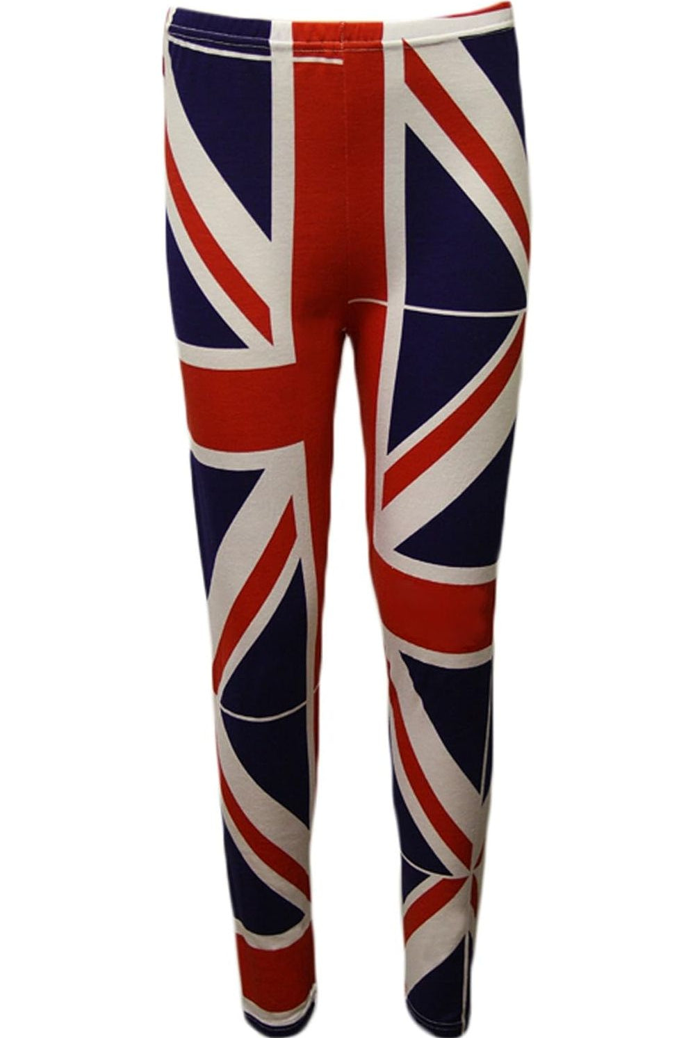 Full Length UK Flag Print Leggings Leggings WearAll 8-10 UK Flag Print