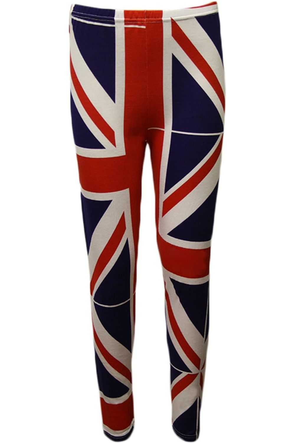 Full Length UK Flag Print Leggings Leggings WearAll 8-10 UK Flag Print