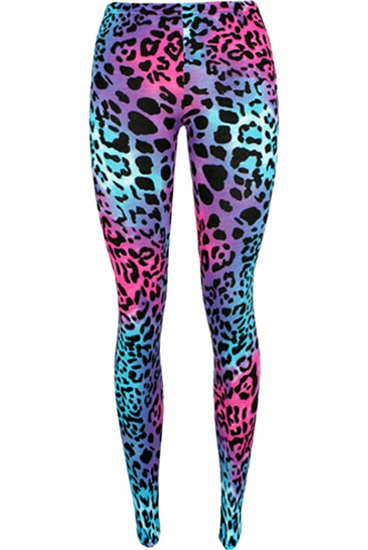 Plus Size Animal Multi Leopard Print Leggings Leggings WearAll