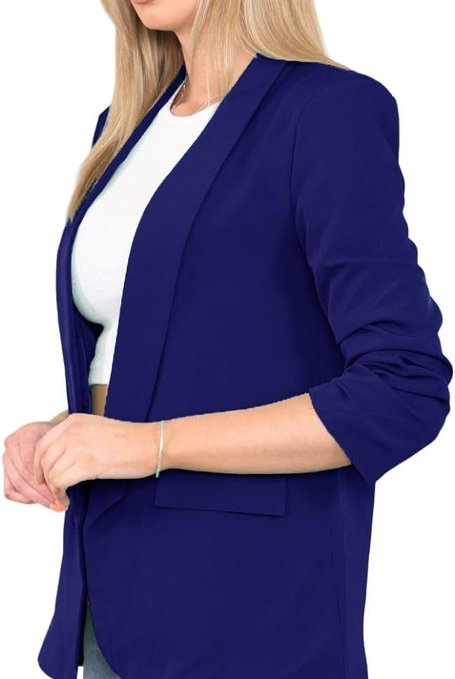 Ruched Sleeve Blazer Jacket WearAll