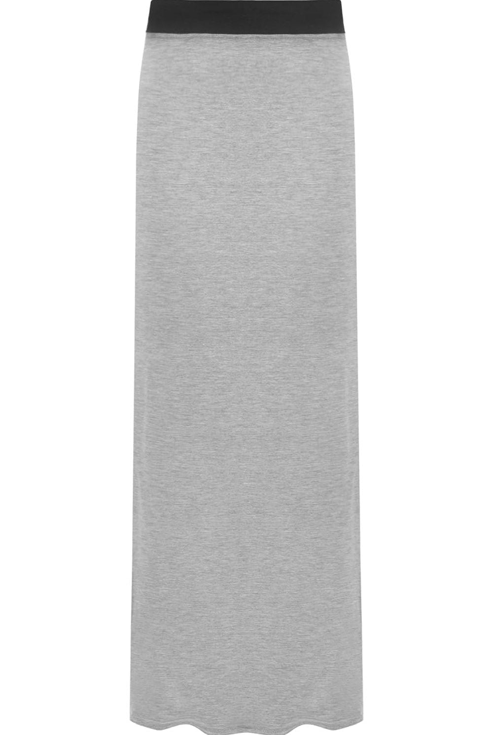 Plus Size Pencil Long Maxi Skirt Elasticated Waist Skirt WearAll Light Grey 16-18