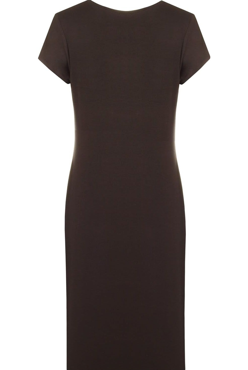 Plain Short Sleeve Jersey Midi Dress Dress WearAll