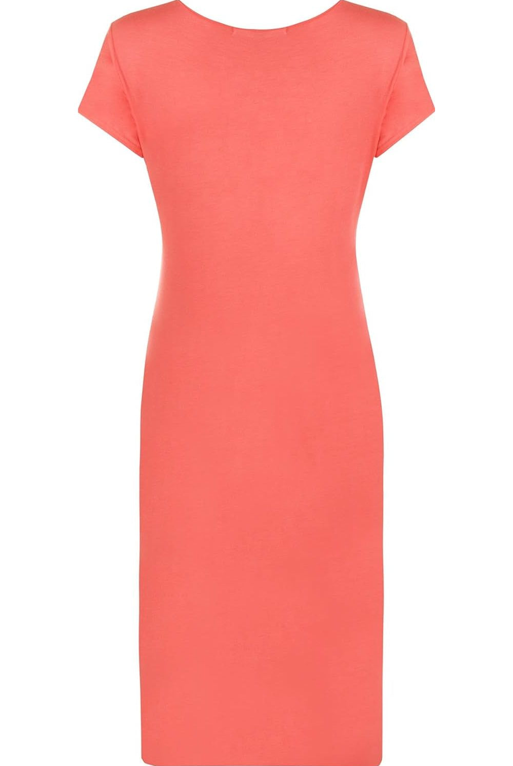 Plain Short Sleeve Jersey Midi Dress Dress WearAll