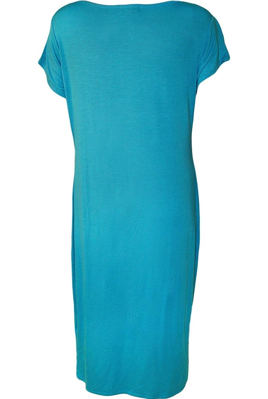 Plain Short Sleeve Jersey Midi Dress Dress WearAll