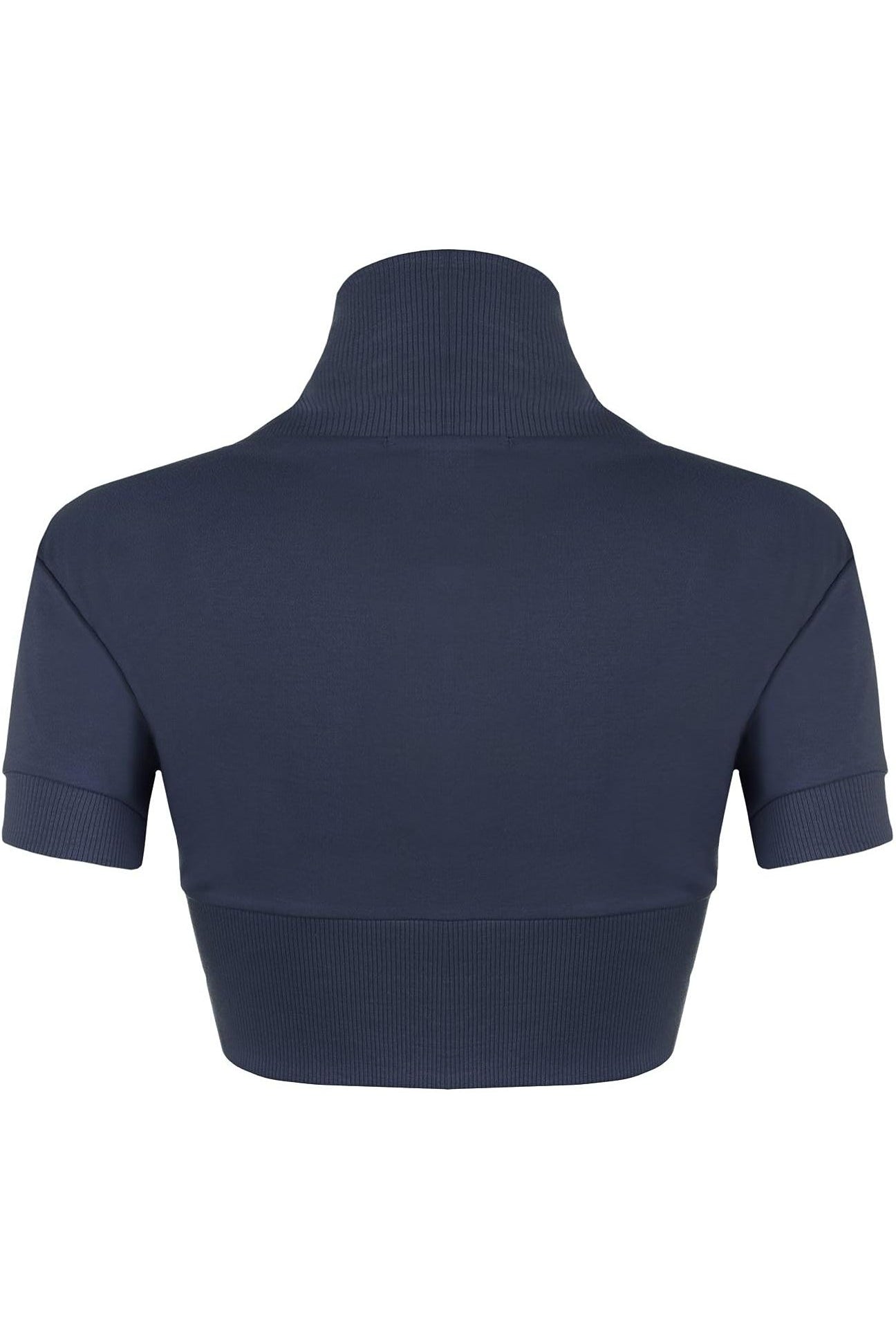 Short Sleeve Ribbed Bolero Shrug Tops WearAll