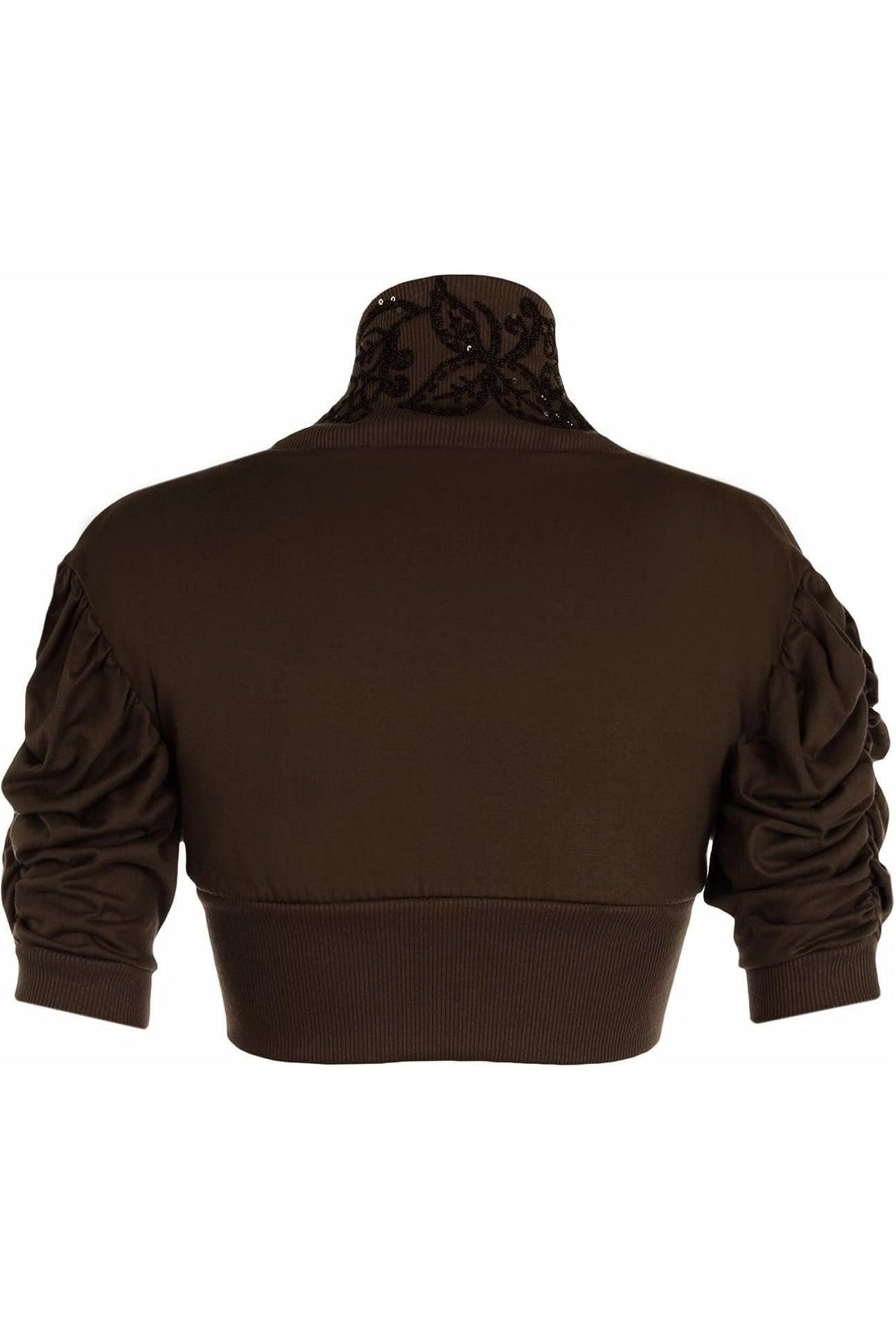 Puff Sleeve Beaded Shrug Tops WearAll