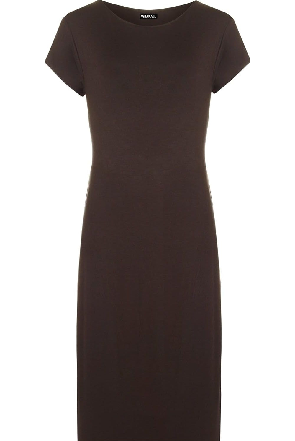 Plain Short Sleeve Jersey Midi Dress Dress WearAll