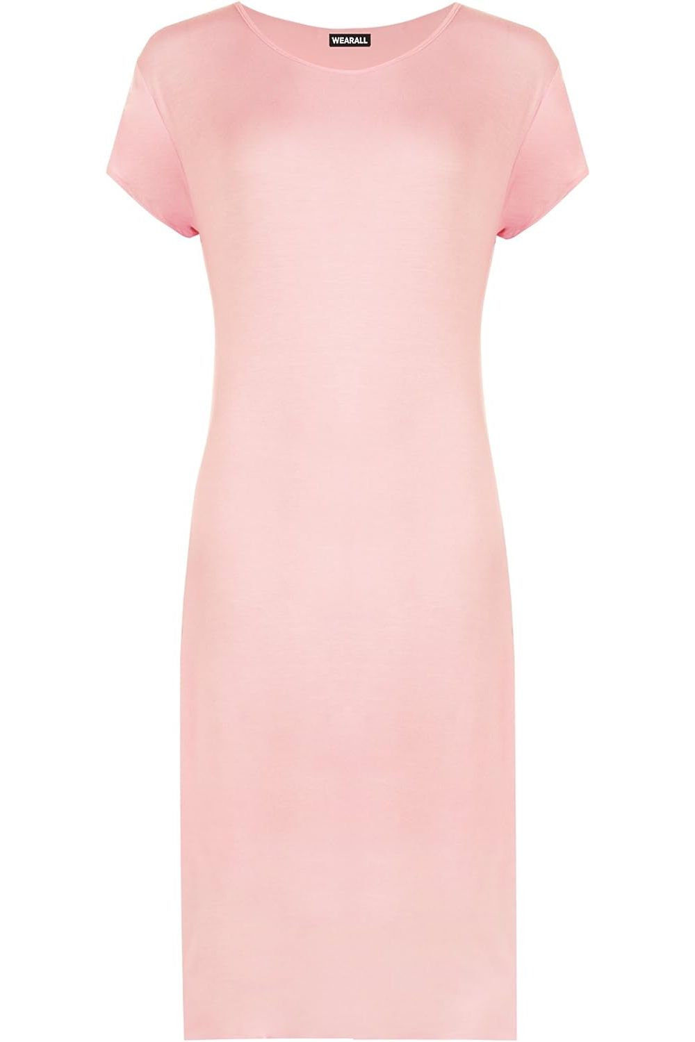 Plain Short Sleeve Jersey Midi Dress Dress WearAll