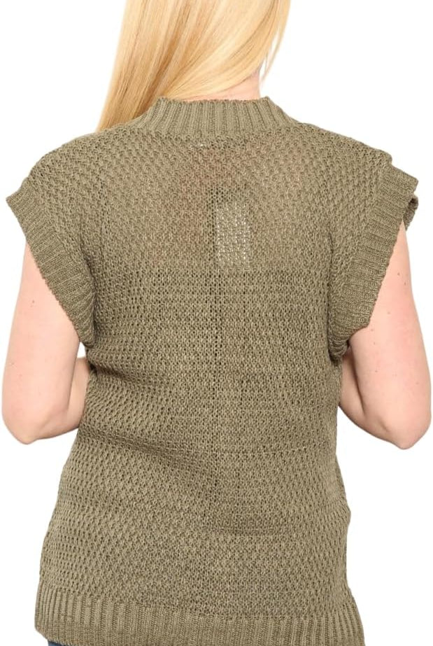 Plus Size Sleeveless Button Cardigan cardigan WearAll