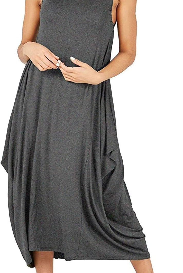 Lagenlook Parachute Dress Dresses WearAll Charcoal One Size Fits (10-20)
