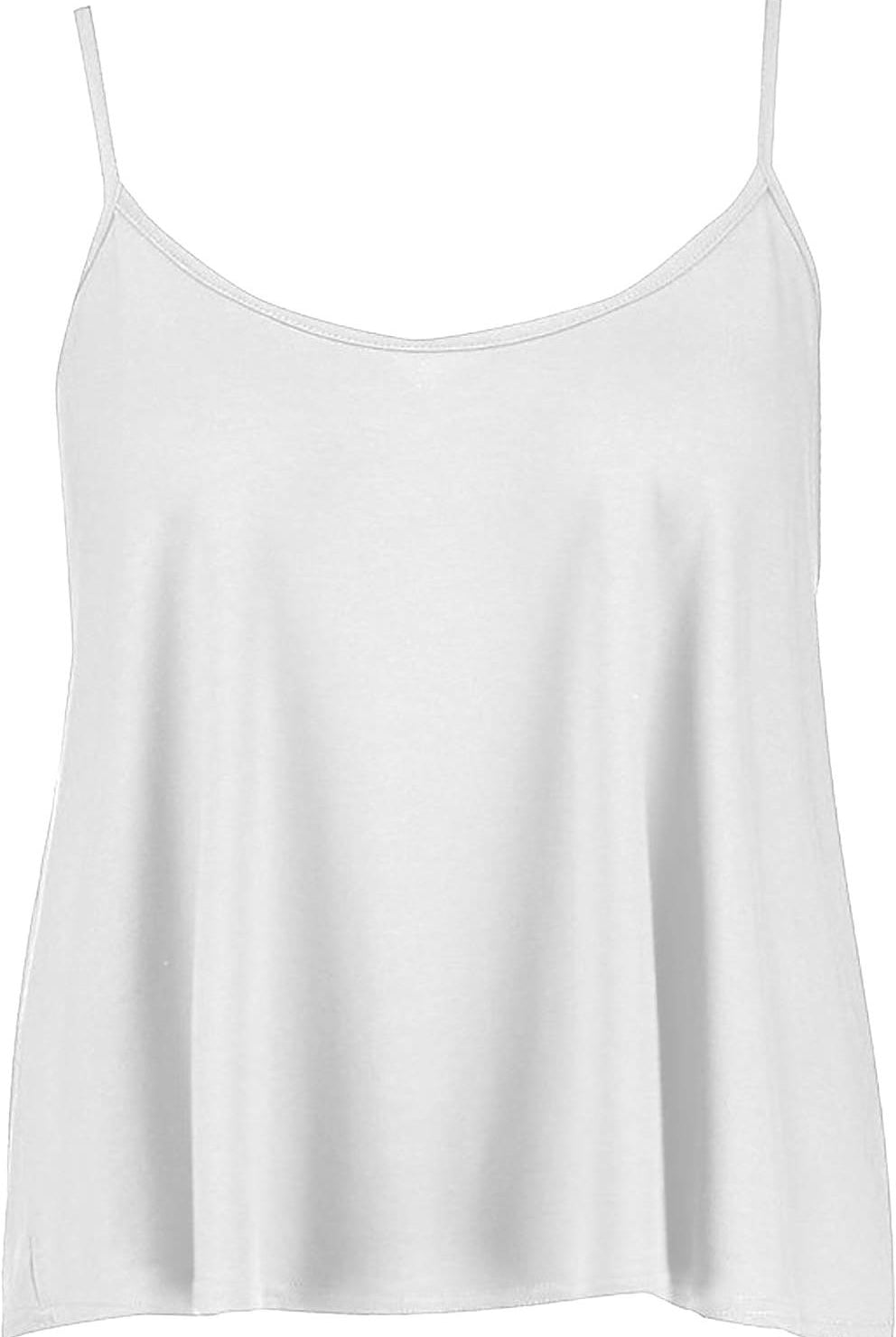 Plus Size Cami Strappy Sleeveless Swing Vest Top Tops WearAll