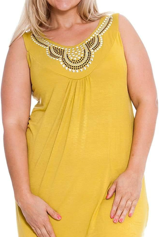 Stud Stretch Scoop Neck Top Tops WearAll