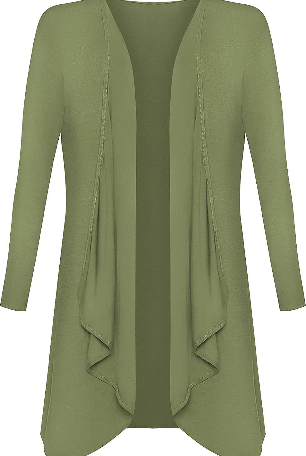 Open Waterfall Cardigan cardigan WearAll Khaki 16-18