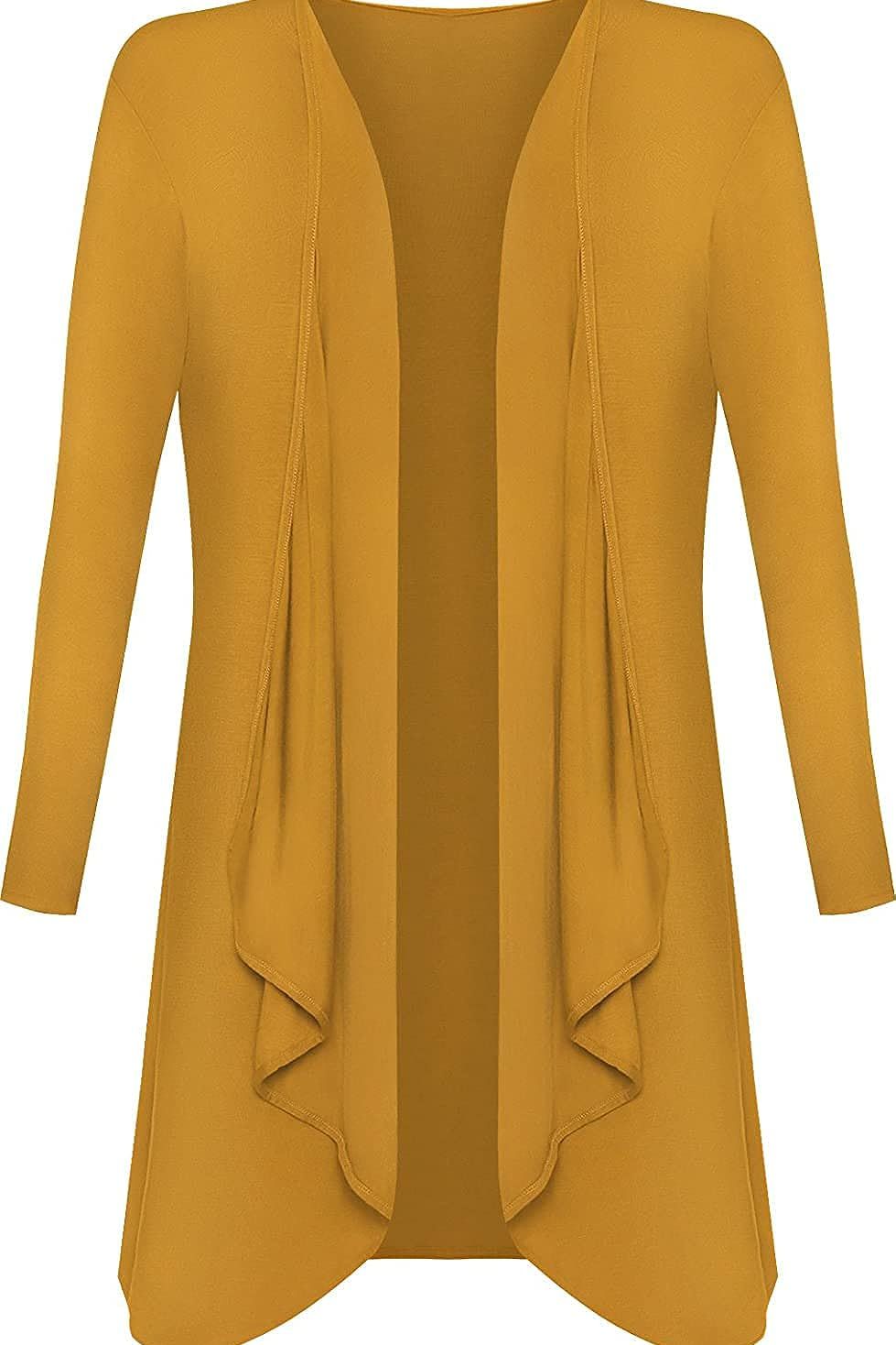 Open Waterfall Cardigan cardigan WearAll Mustard 16-18