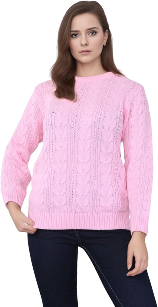Women's Chain Link Jumper Jumper WearAll Baby Pink 8-10