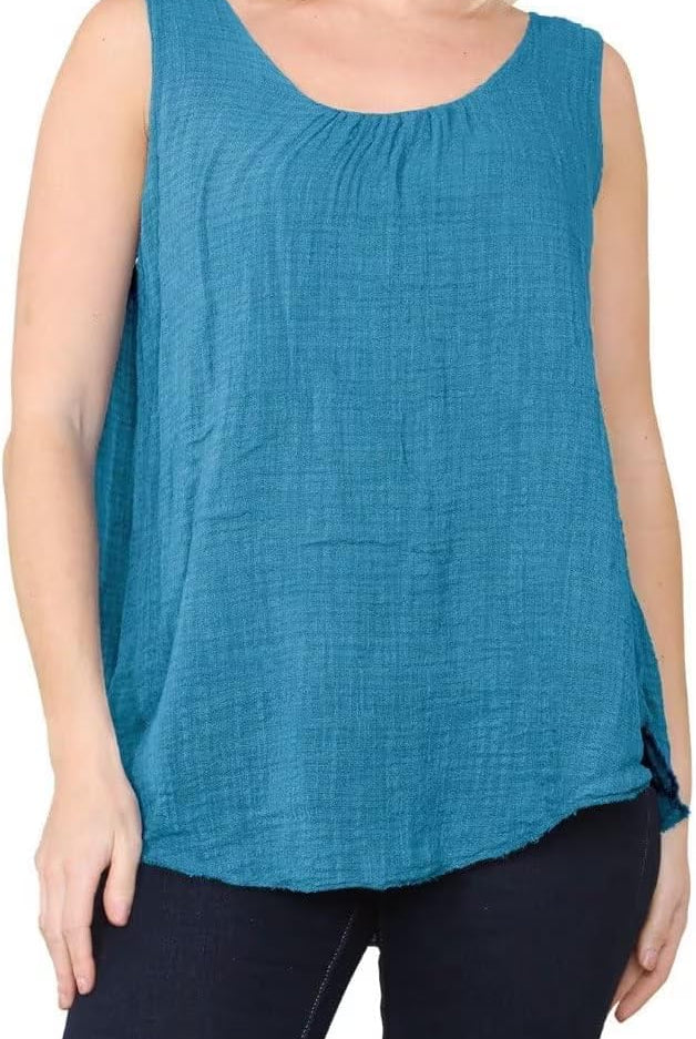 Sleeveless Vest Top Tops WearAll