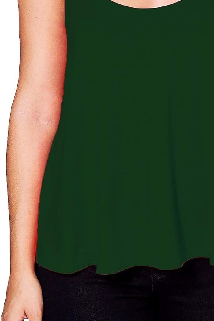 Plus Size Cami Strappy Sleeveless Swing Vest Top Tops WearAll