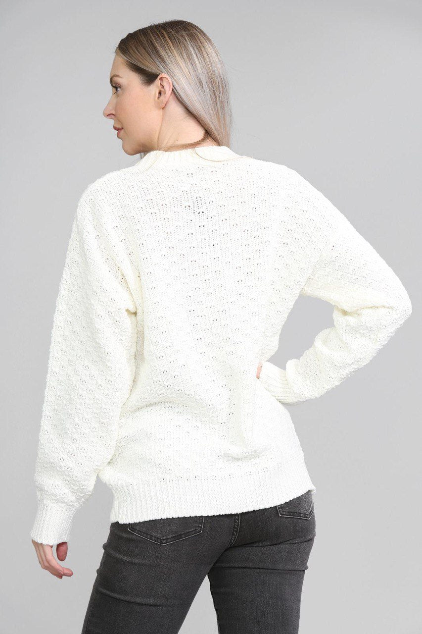 Chunky Cable Knit Long Sleeve Cardigan cardigan WearAll