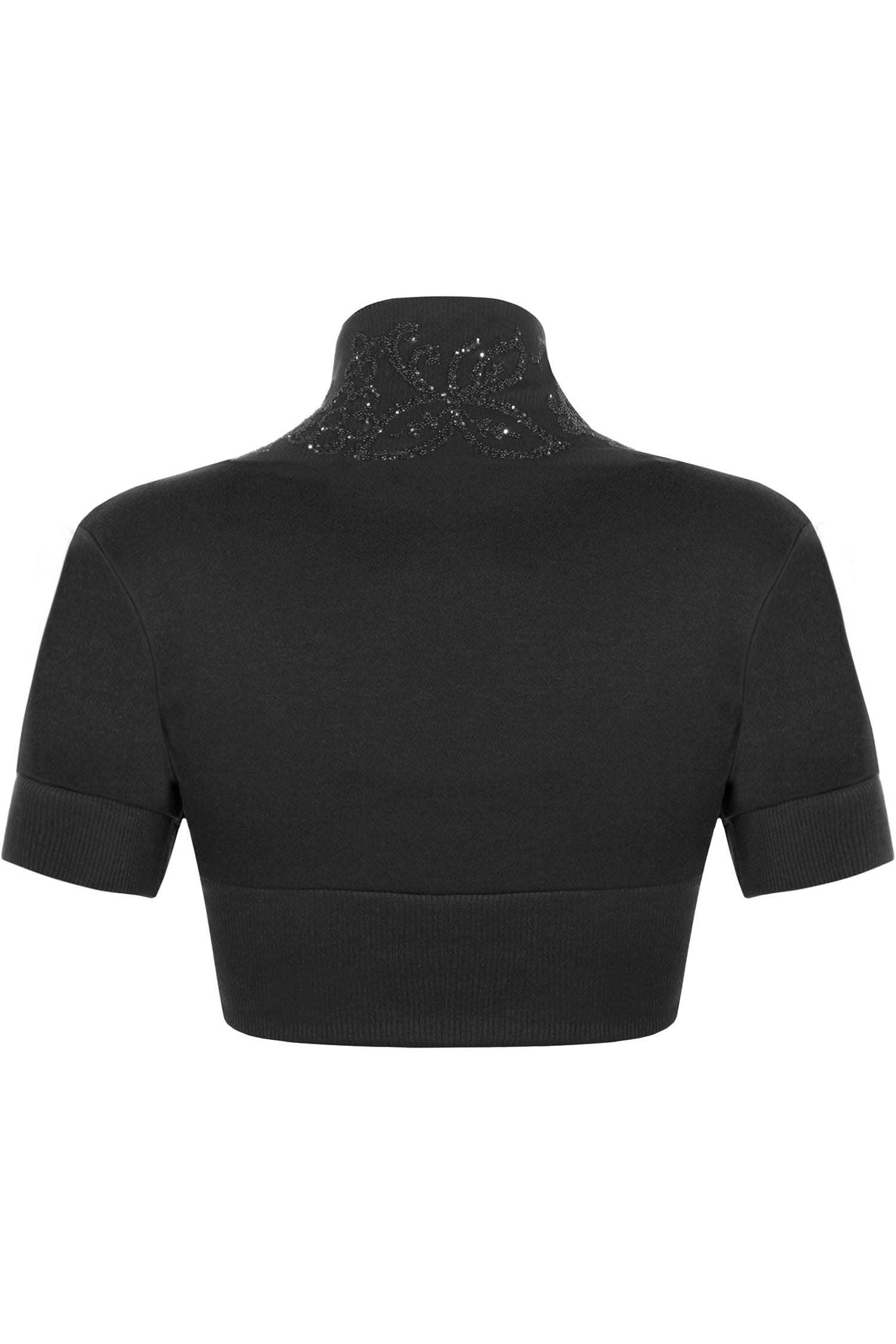 Short Sleeve Beaded Shrug Tops WearAll