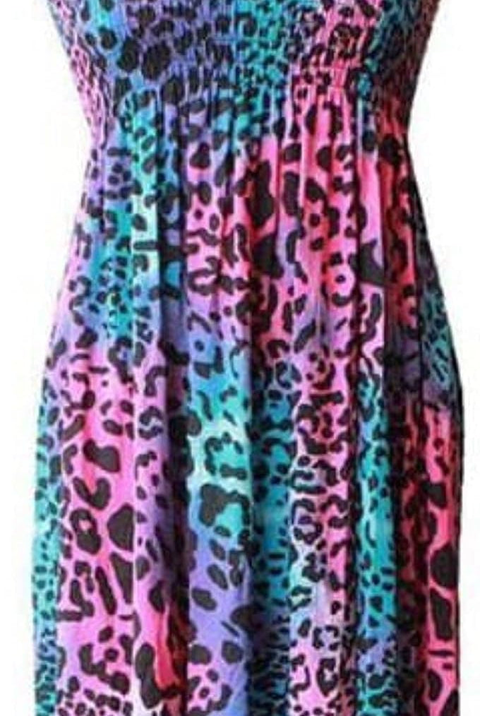 Printed Bandeau Boobtube Sheering Top Top WearAll Multi Leopard 8-10