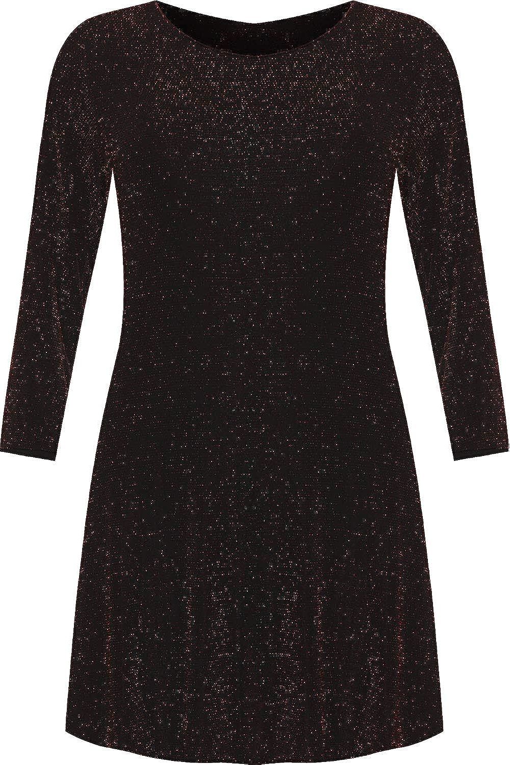 Lurex Sparkle Ladies Glitter Swing Short Dress WearAll