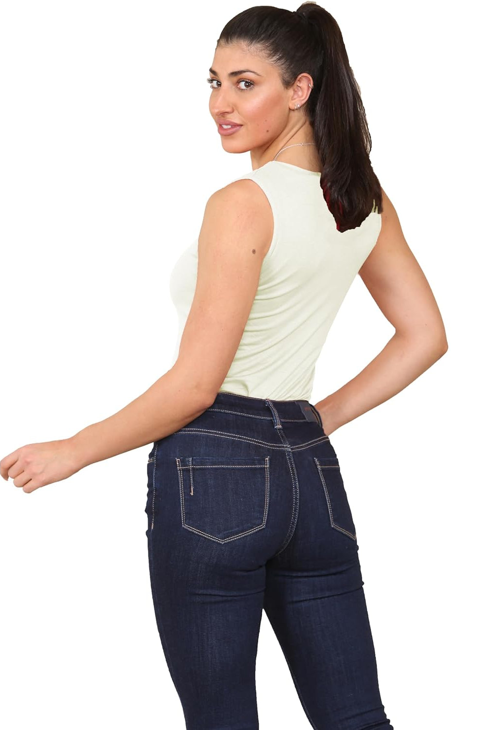 Scoop Neck Sleeveless Vest Top Top WearAll