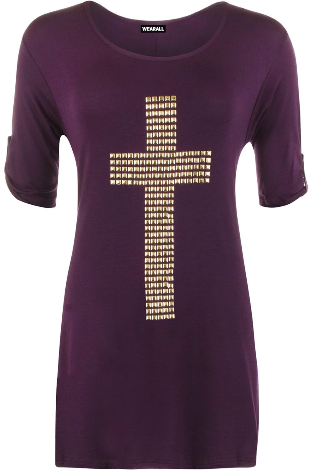 Cross Stud Short Sleeve Tunic Top Tops WearAll