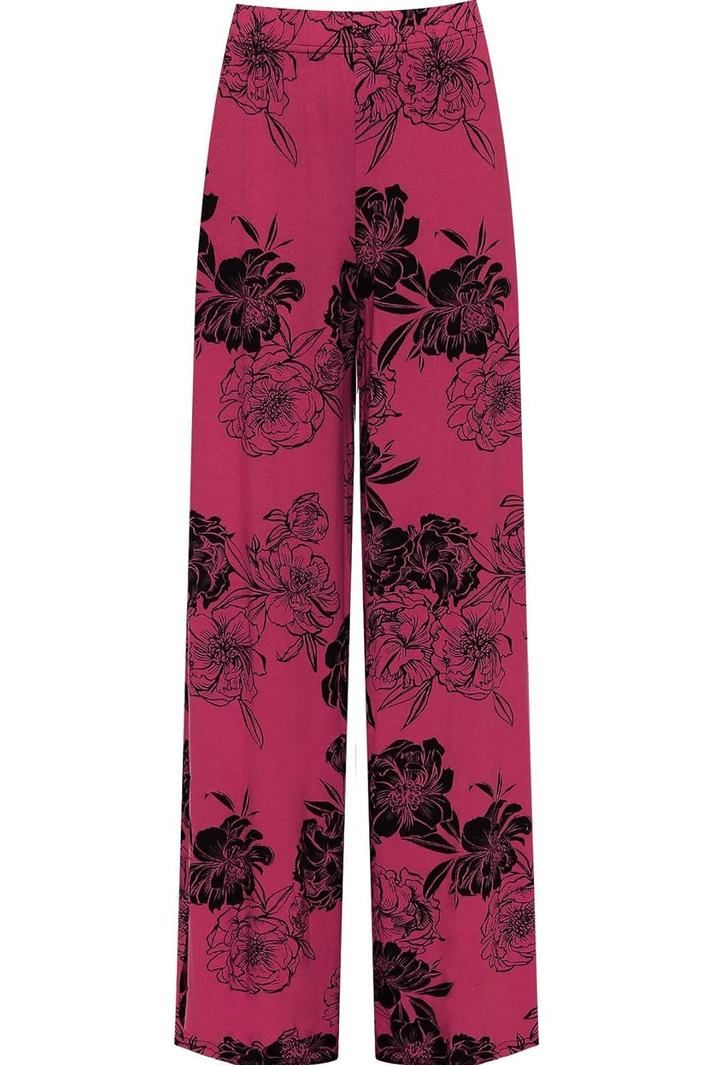 Plus Size Flower Floral Print Wide Leg Palazzo Trouser Palazzo WearAll