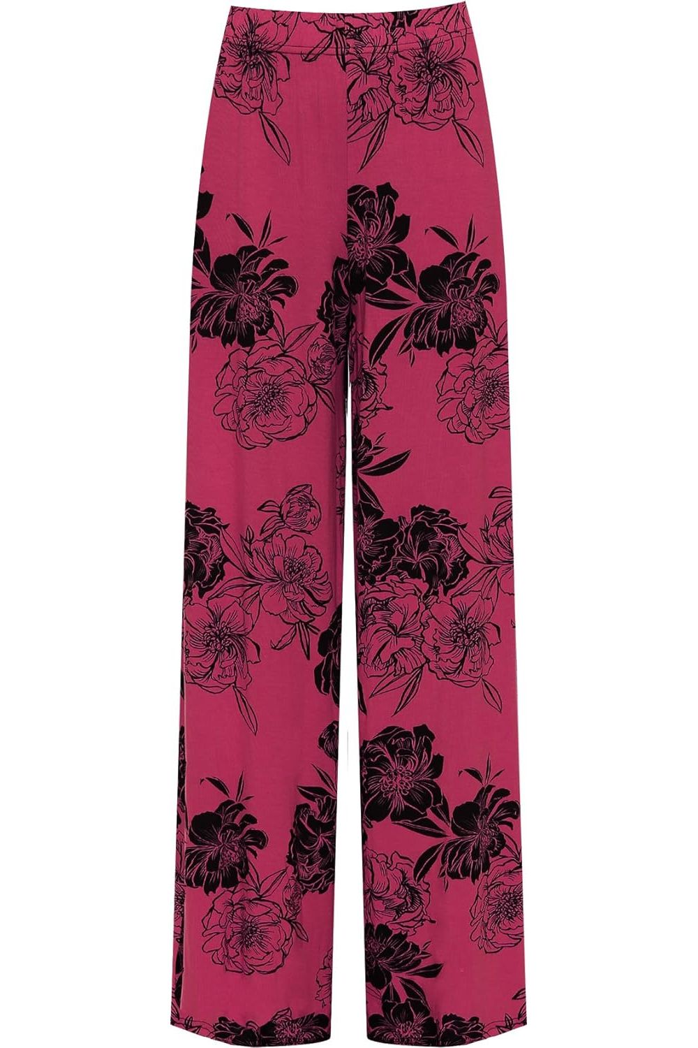 Plus Size Flower Floral Print Wide Leg Palazzo Trouser Palazzo WearAll