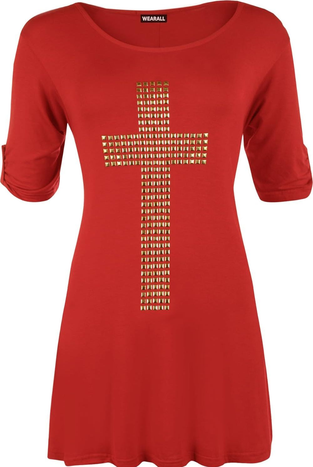 Cross Stud Short Sleeve Tunic Top Tops WearAll