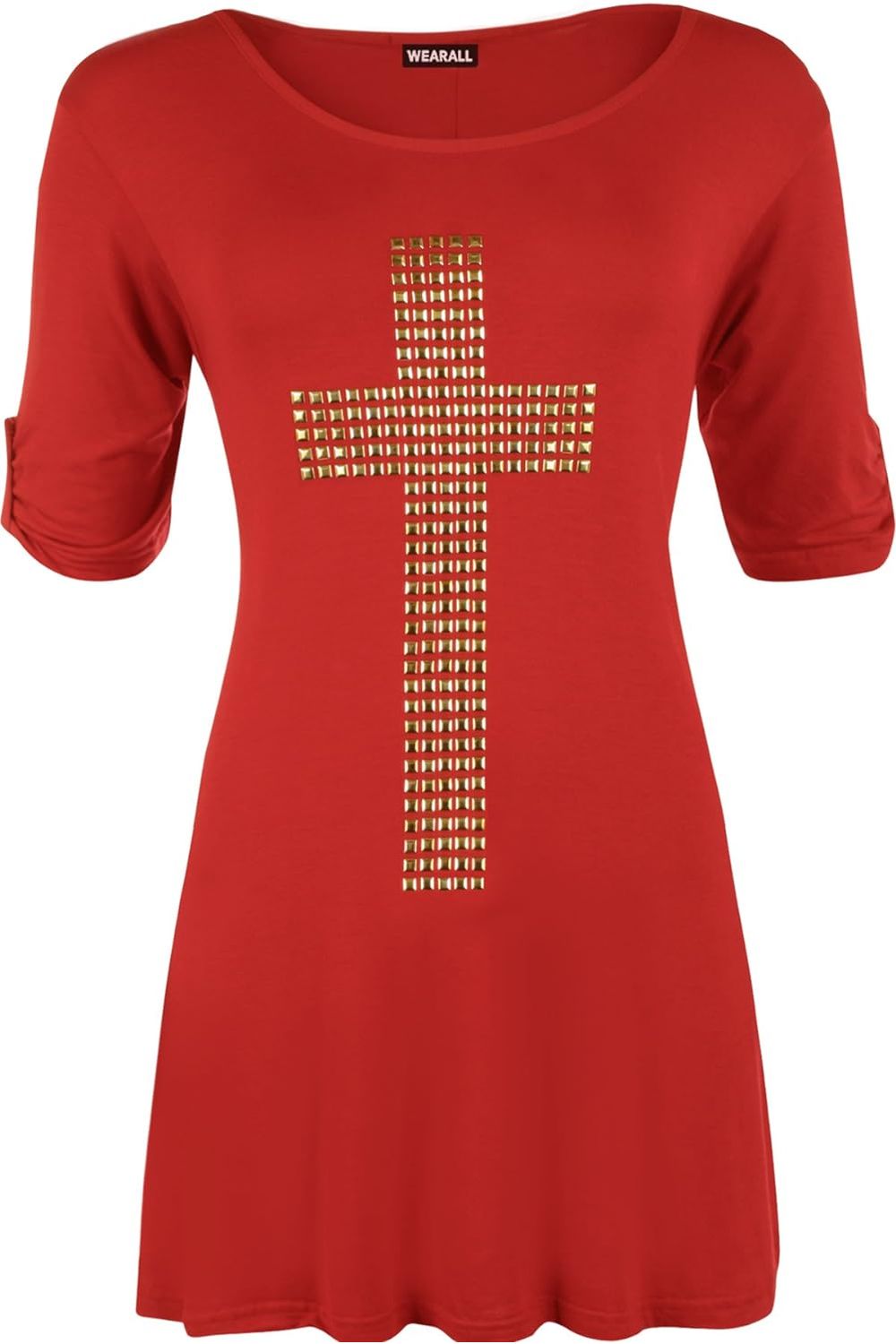 Cross Stud Short Sleeve Tunic Top Tops WearAll