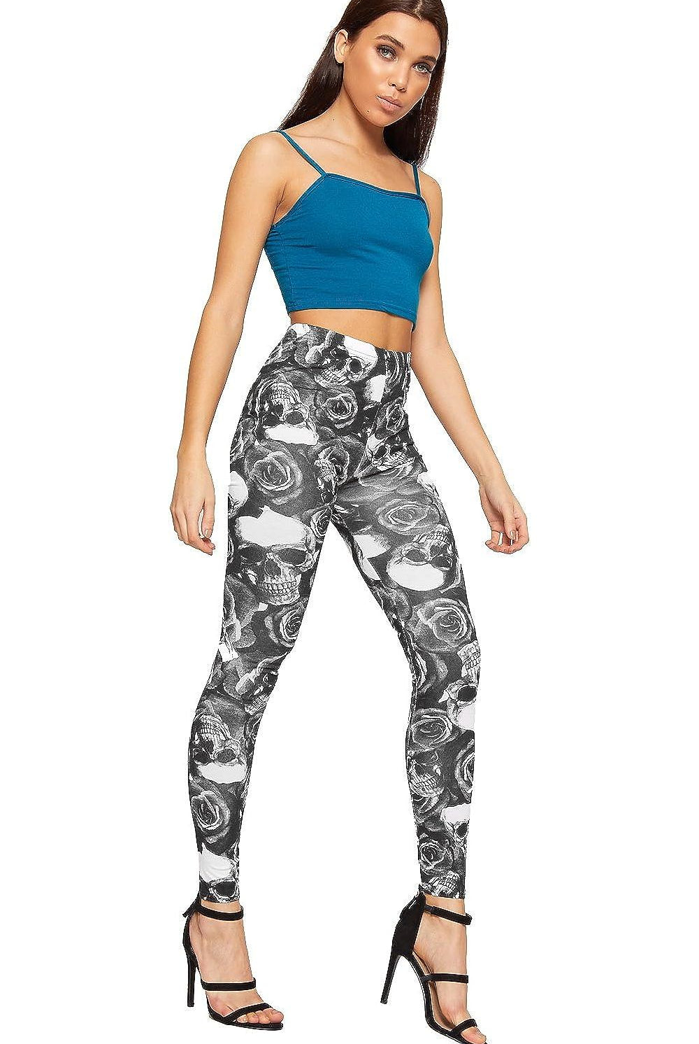 Plus Size Skull Pirate Print Leggings Leggings WearAll