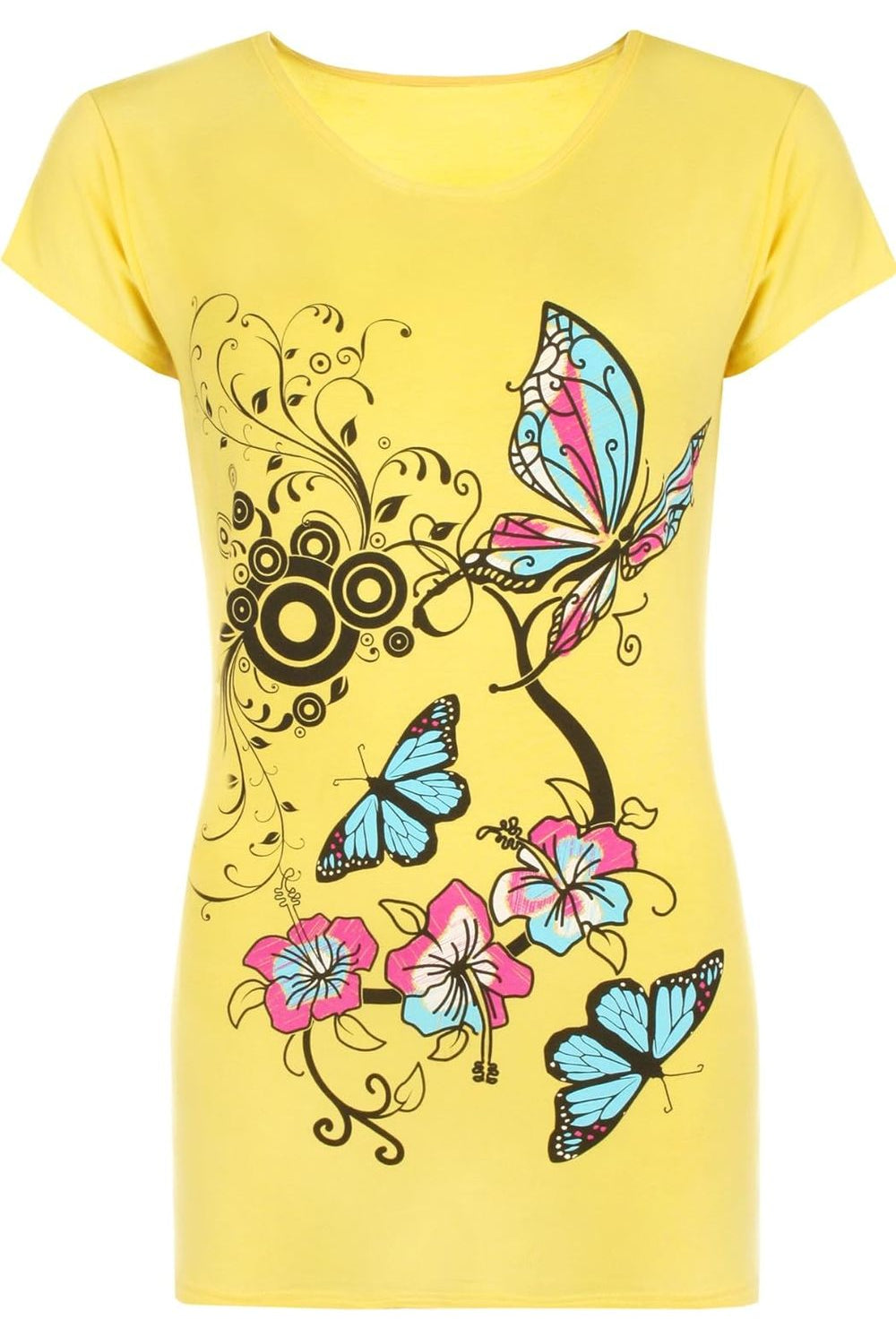 Butterfly Print T-Shirt Baggy Top Tops WearAll
