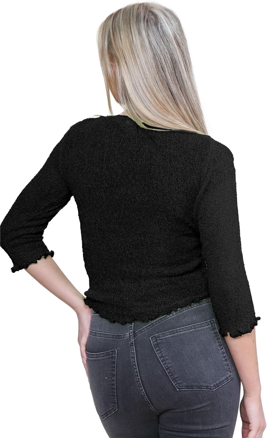 Tie Up Knitted Cropped Bolero Shrug Shrugs WearAll