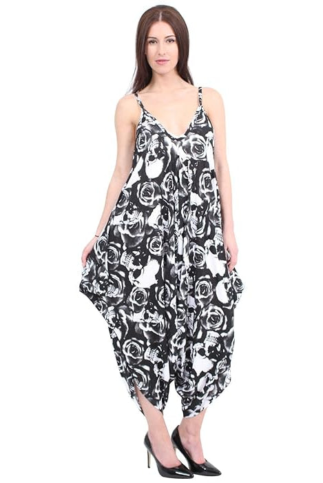 Plus Size Lagenlook Strappy Baggy Harem Jumpsuit 16-22 Jumpsuit WearAll