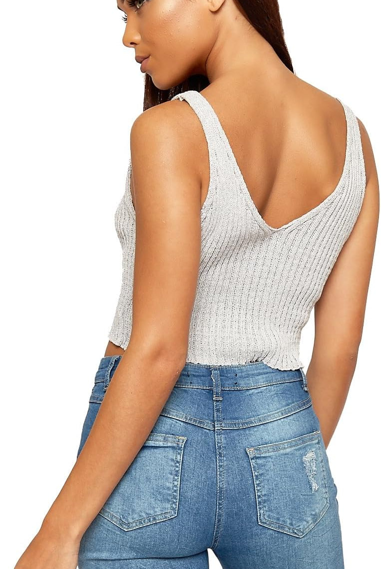 Knitted Bra Vest Top Vests WearAll