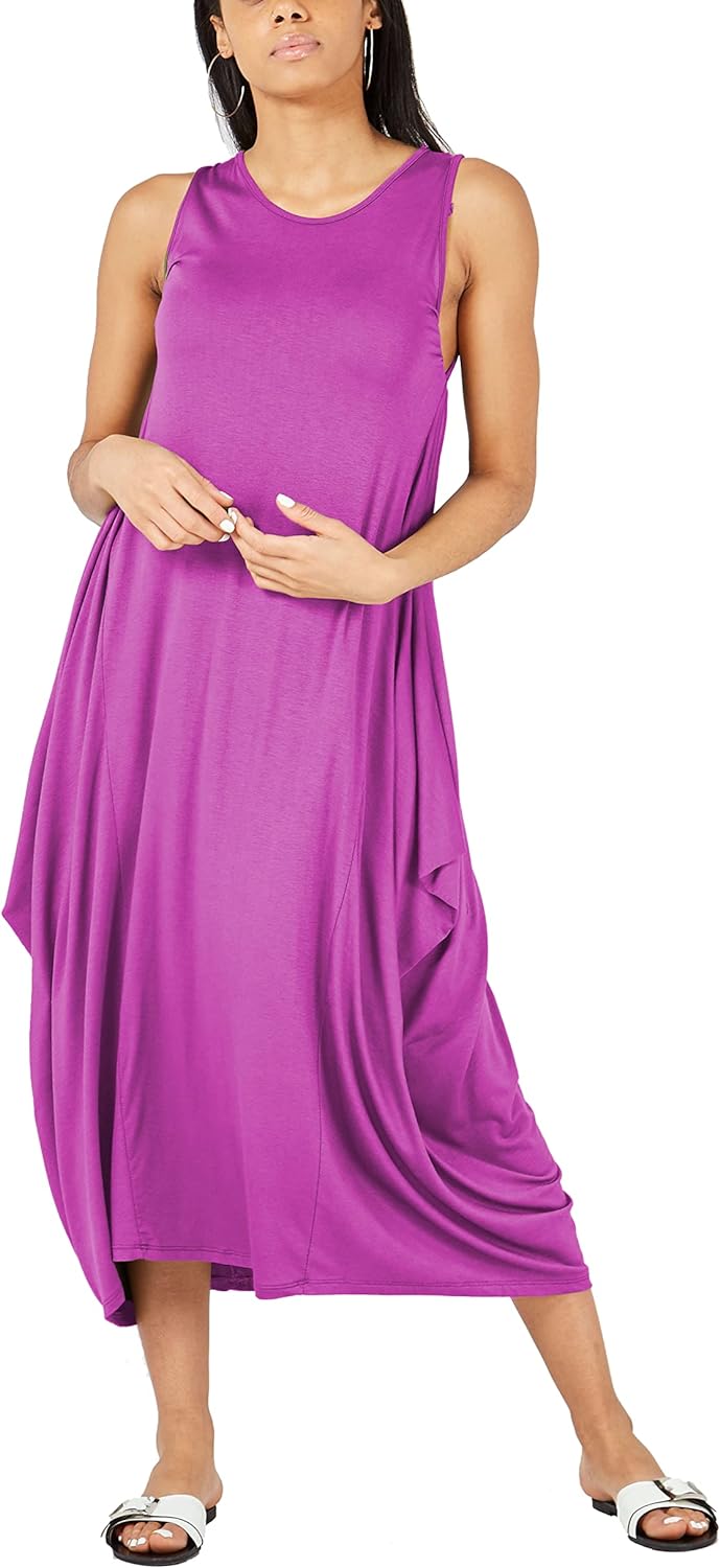 Lagenlook Parachute Dress Dresses WearAll Purple One Size Fits (10-20)