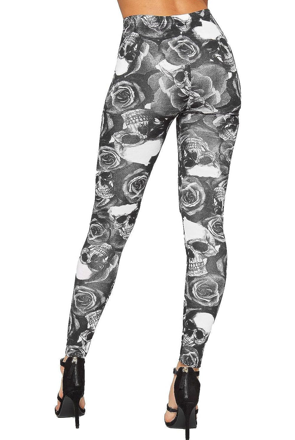Plus Size Skull Pirate Print Leggings Leggings WearAll