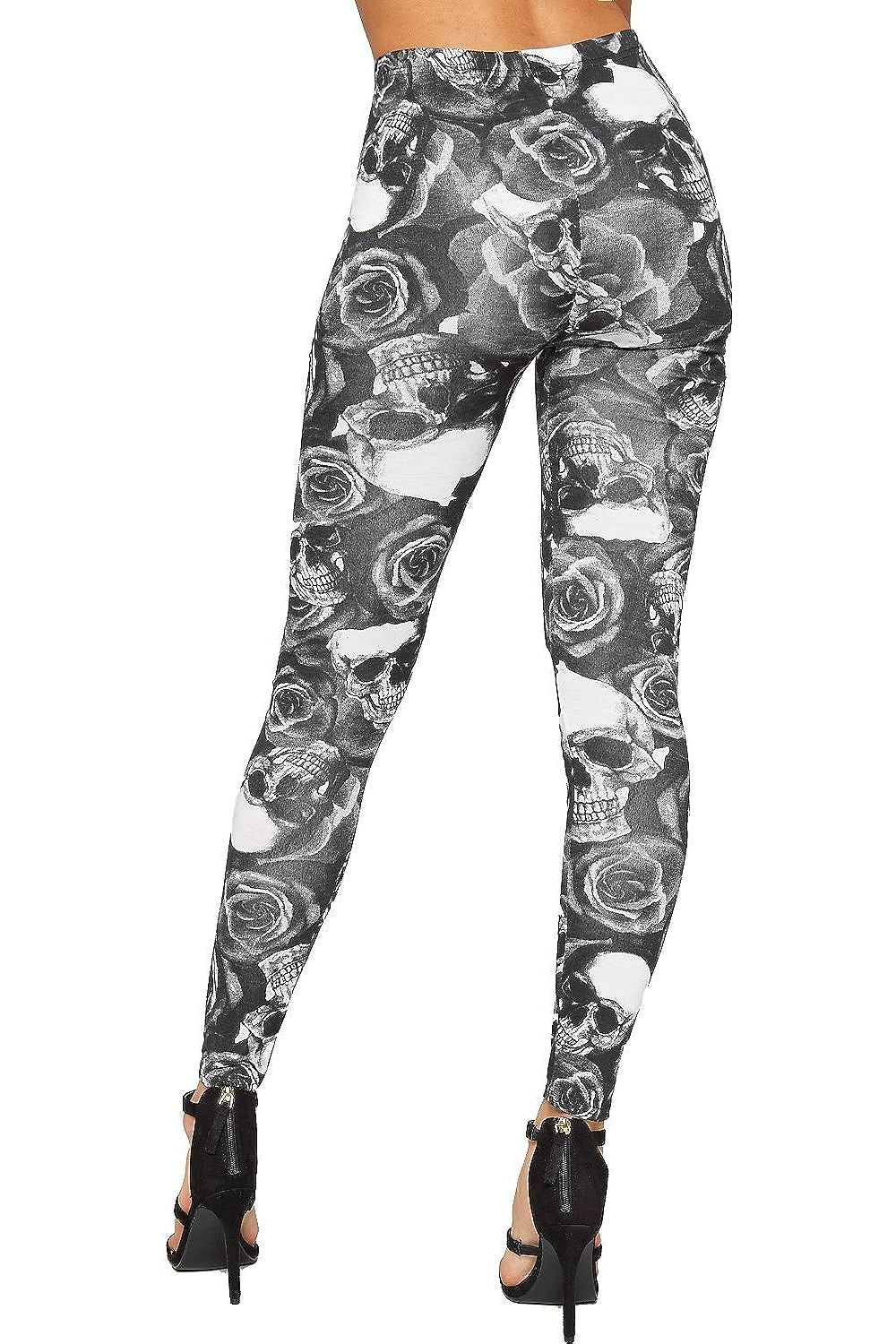Plus Size Skull Pirate Print Leggings Leggings WearAll