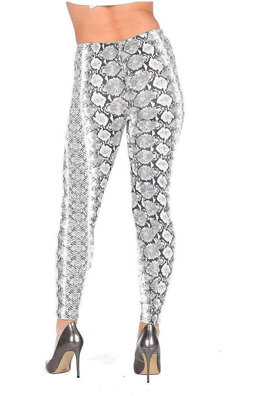 Snake Print Leggings Leggings WearAll