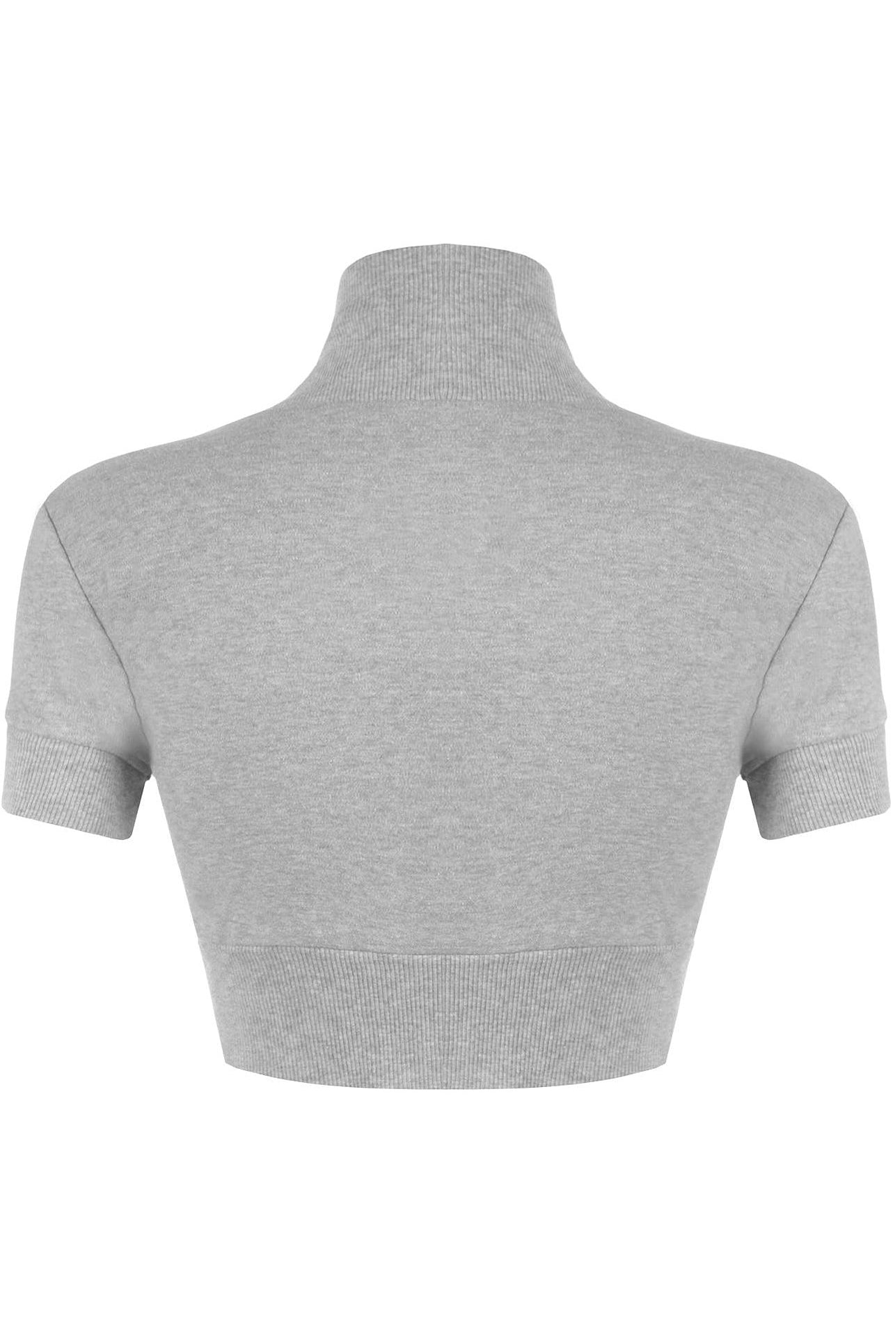 Short Sleeve Ribbed Bolero Shrug Tops WearAll